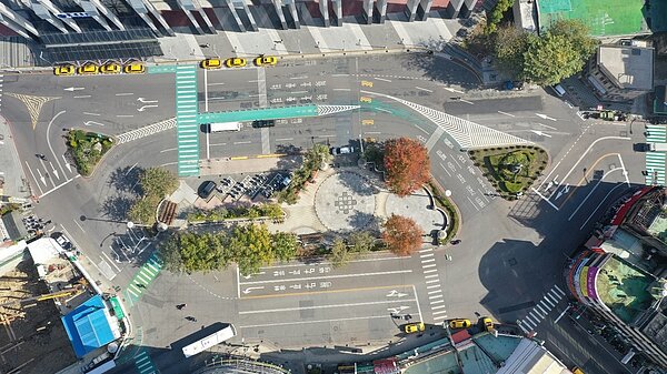 豐原西站交通工程改善,車流動線更順暢。圖/台中市交通局提供