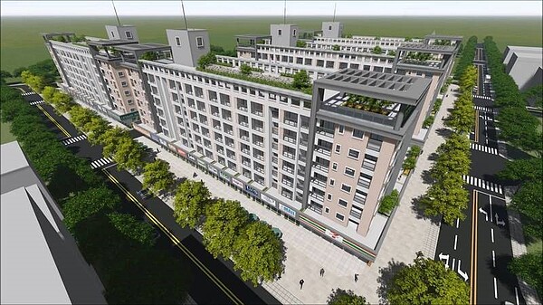 彰化縣府計畫在伸港國宅用地興建青年宅,600戶建築示意圖。圖/彰化縣府提供
