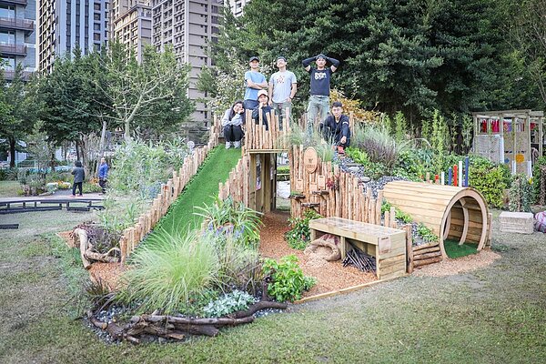 這次競賽第1名作品「自然補給站」。圖/新北市綠美化環境景觀處提供