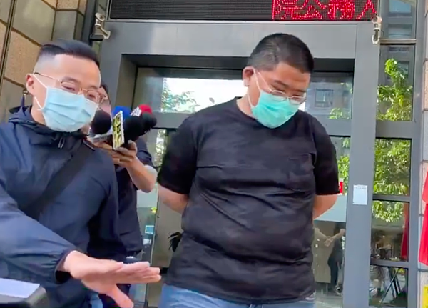 張男涉嫌在臉書罵KIMIKO遭提告，15日到案說明。記者蕭雅娟／翻攝