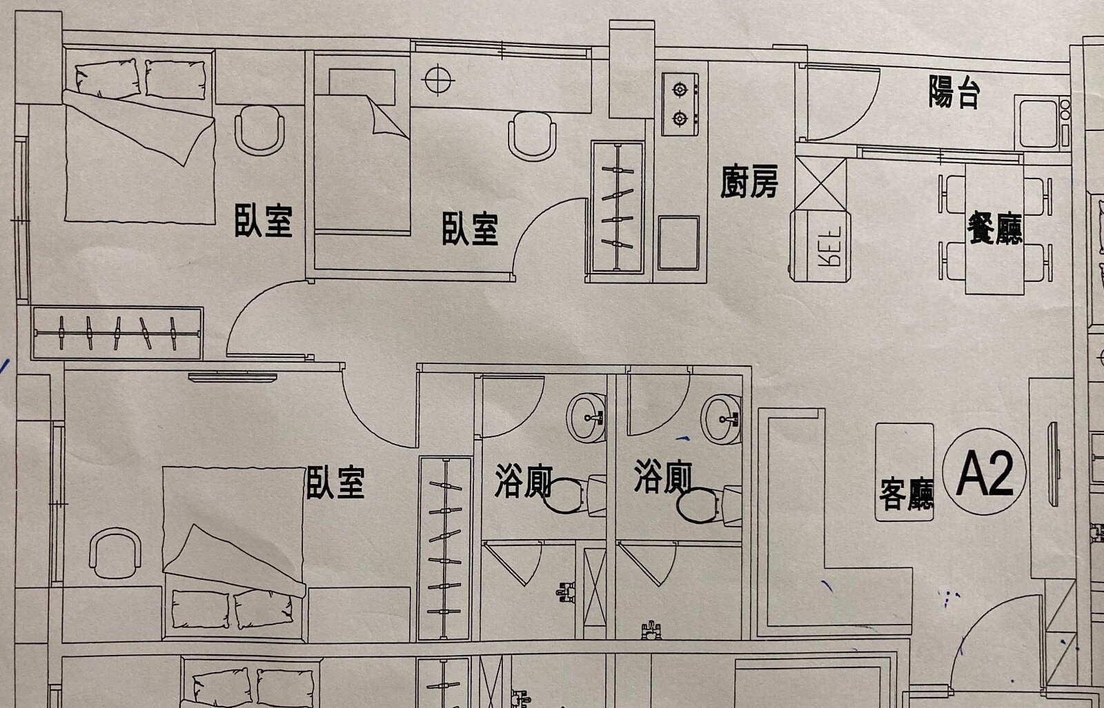 網友貼出格局圖,不少內行人一見點出諸多缺點狂勸退。圖/摘自PTT
