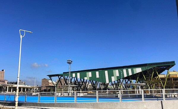 王爺壟運動公園將在明年初完工。圖/新竹縣政府提供