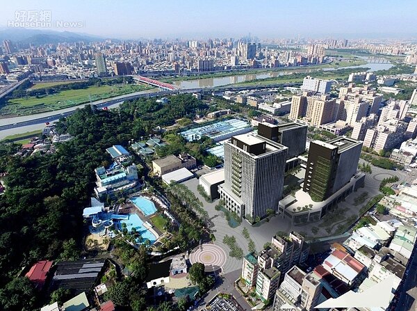 台北市舊公館配水池改建完成示意圖。圖片台北自來水事業處提供