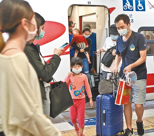 12月1日起旅客進入高鐵或台鐵車站,必須佩戴口罩。圖/中時電子報資料照片
