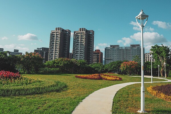 五股「心還原」綠地，由景觀處邀青年學子共同打造。圖／新北市景觀處提供