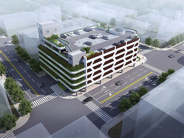 潭興立體停車場完工後將提供400個停車格。圖/台中市交通局提供