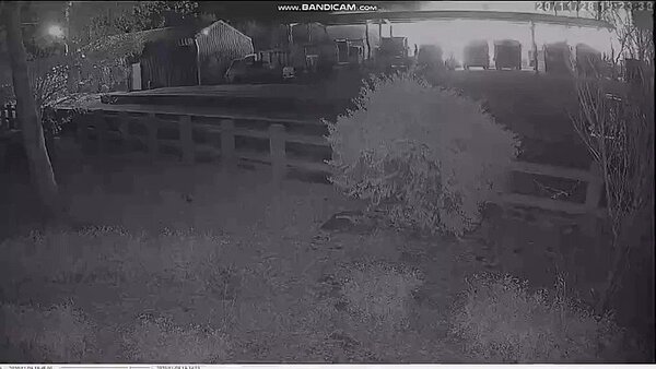 車棚起火時火光漫延開來。記者蔡維斌/翻攝