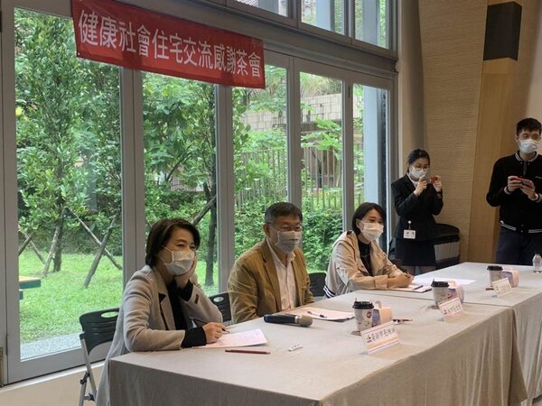 台北市長柯文哲2日上午參加健康社會住宅交流感謝茶會。（張薷攝）