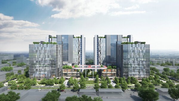 中華工程都更案將打造新北最大的AI智慧產業園區，預計2023年6月完工。圖／新北經發局提供