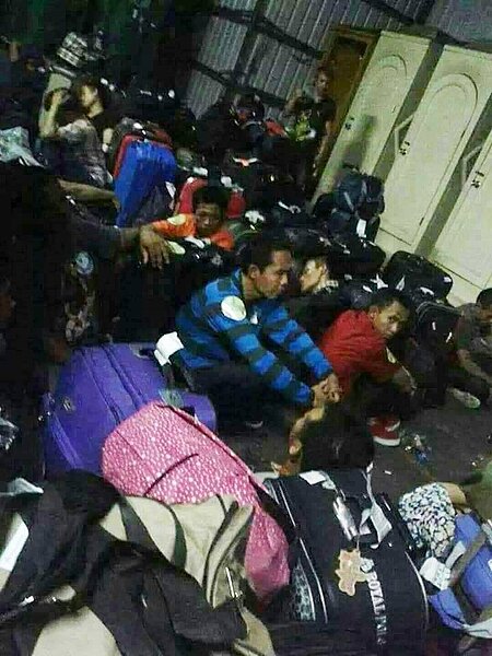 移工宿舍環境極不人道，是多年沉痾，許多移工回想起就會掉眼淚，呼籲勞動部立即撤查、全面改善。圖／台灣國際勞工協會提供