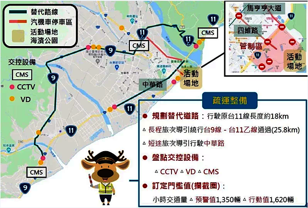 替代路線圖。圖/交通部提供