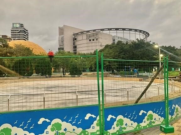 直排輪場預計在今年底完工。圖/周希雯攝