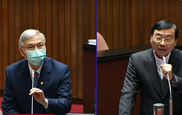 國內資金充裕、又處低利率，房貸與建築貸款餘額都創歷史新高，立委曾銘宗（右）認為釀生炒房現象。圖／立院國會頻道