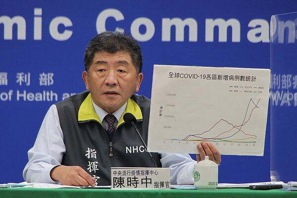 陳時中二度親上火線說明跨年活動防疫細節。圖/指揮中心提供