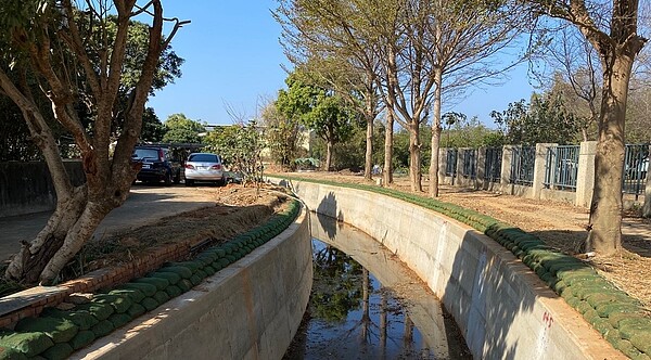 大雅大社支線排水改善施工後。圖／台中市水利局提供