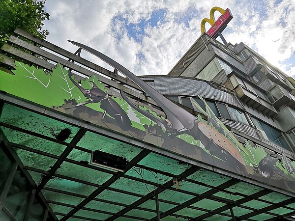 台灣昆蟲館有醒目的招牌。 圖／吳佳燕