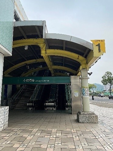 小碧潭捷運站1號出口。圖／記者陳育悅攝影