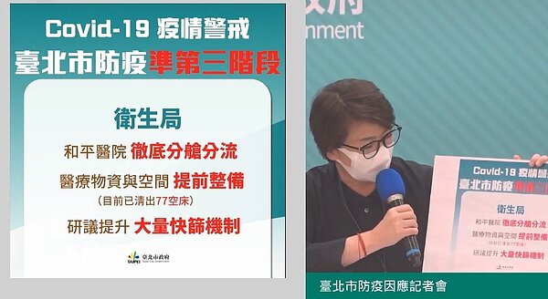台北市即刻起啟動「準第三階段」防疫。圖/翻攝柯文哲臉書