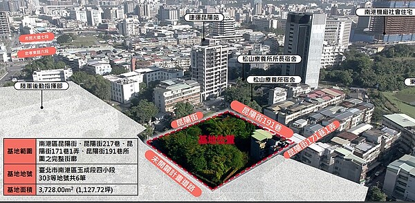 南港玉成公辦都市更新案基地未來將打造一棟社會住宅、一棟私有住宅大樓,當地房市業者指出,以當地區域行情來看,新大樓單坪均價達8字頭。圖/國家住都中心