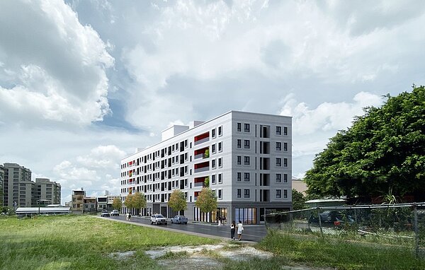 台南市政府與國防部合作,推動永康精忠二村公辦都更案。圖/都發局提供