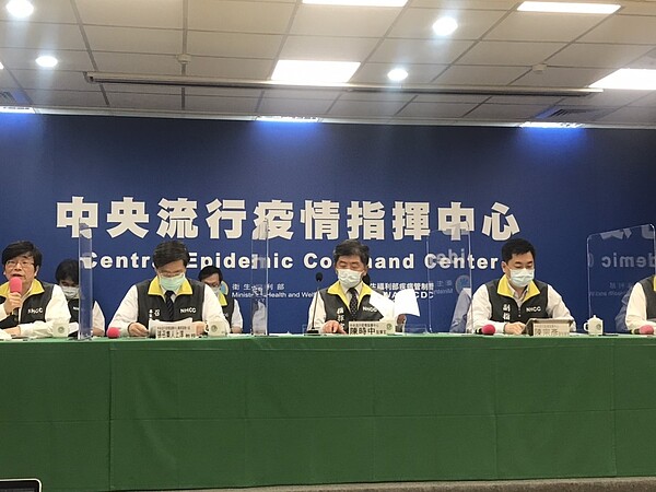 指揮中心記者會。記者李樹人/攝影