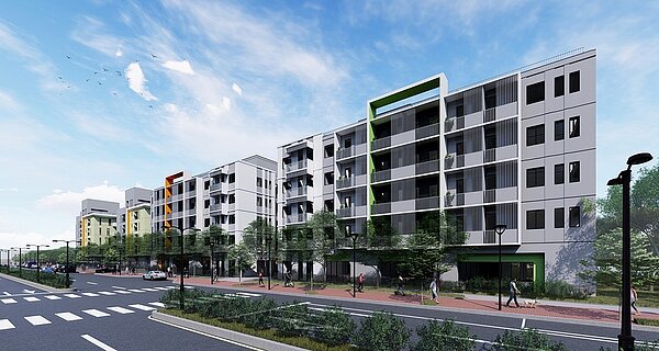 桃園中壢前寮段軍職社宅統包工程,將興建160戶社會住宅、100戶國軍職務宿舍,預計2023年完工。圖/國家住都中心