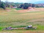 枯旱嚴重！嘉縣仁義潭水庫底淹沒區　消失聚落遺跡浮現