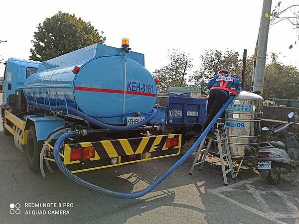 中部地區供五停二限水自6月起延長8小時,台水公司在北彰地區增設加水站因應。圖/台水第11區管理處提供