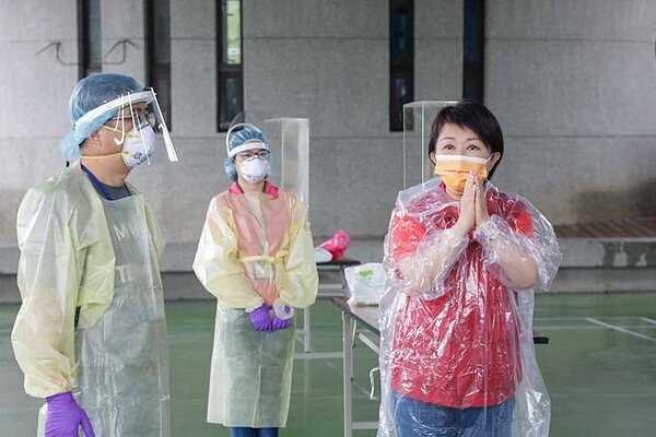 北屯家庭群聚案圍堵疫情,中市府再設前進指揮所。圖/台中市衛生局提供