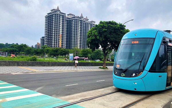 淡海輕軌。圖/好房網News記者蔡佩蓉攝影