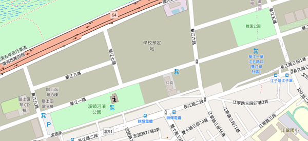 江翠重劃區學校預定地,目前暫作為全台最大快篩站。圖/地籍圖資系統