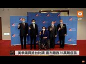 美國參議員團旋風訪台　宣布贈台灣75萬劑疫苗