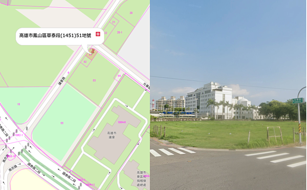 圖／取自地籍圖資系統、翻攝GoogleMap