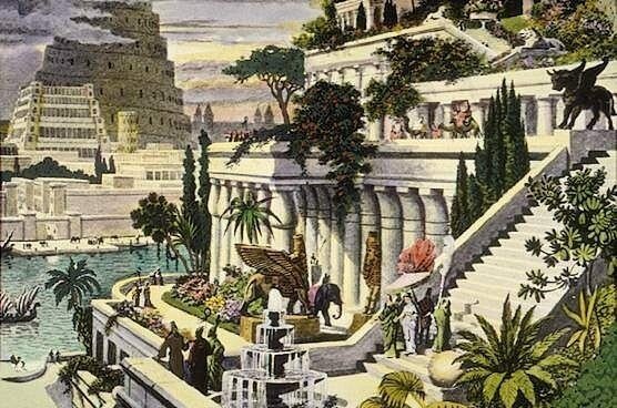圖 / Hanging Gardens of Babylon, Martin Heemskerck (Public Domain)