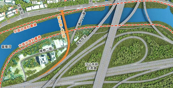 國道1號汐止交流道增設南入匝道工程計畫。圖/新北市交通局提供