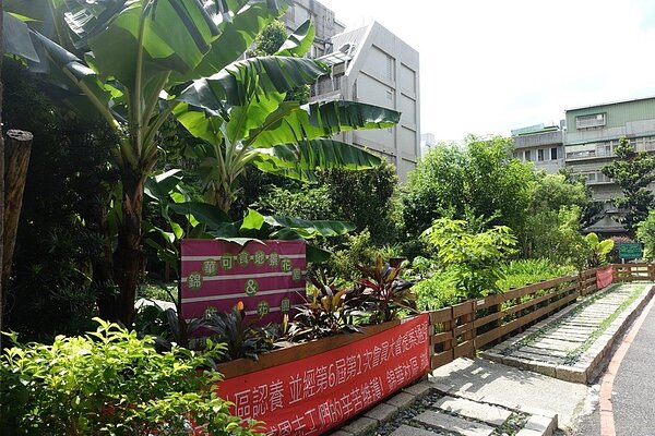 錦華里上的公有空地,搖身一變成為城市花園。圖/溫美珠提供