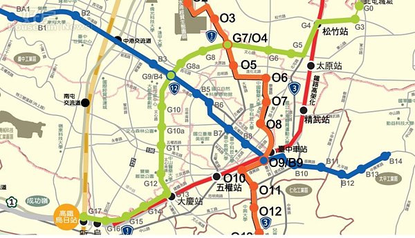 台中捷運圖。(圖／台中市捷運局)