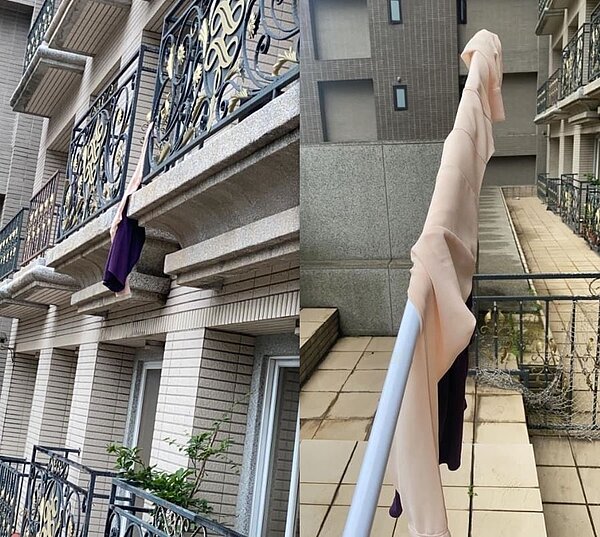 鄰居神支援,只花5分鐘就救回洋裝。圖/擷自《林口大家庭LinKou-Family》