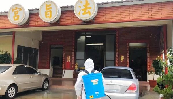 台南佳里區法旨宮也陷入屏東Delta染疫風暴中。圖／環保局提供
