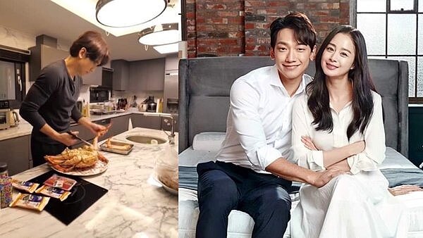 Rain曾在節目中下廚,更首度曝光位於首爾梨泰院價值約50億韓元(約1.5億台幣)的新婚房內部。圖/《MBC》YouTube、Rain臉書