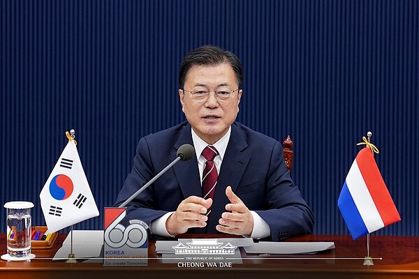 韓國總統文在寅。取自青瓦台推特帳號