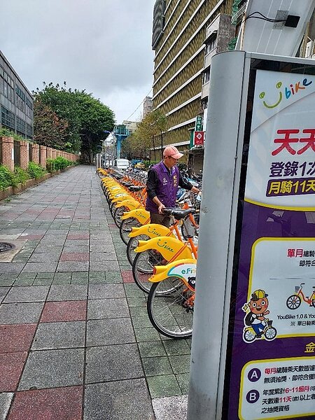 騎上社區的微笑單車，飽覽萬華老城景觀。圖／鄭敦敦攝