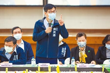 高雄市長陳其邁強調，大林蒲遷村案，沒達成共識絕不會遷村。圖／袁庭堯攝