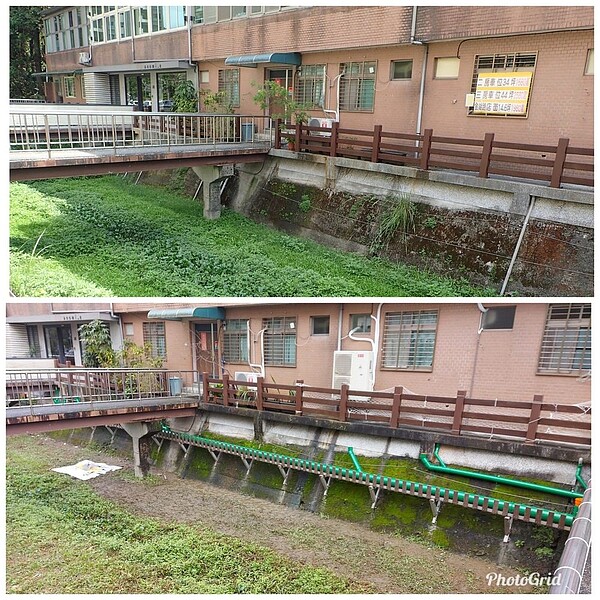 大湖山莊街汙水接管前後圖。圖/台北市政府提供