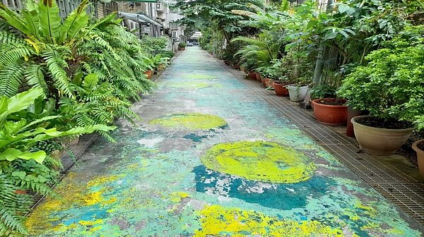 民權國小旁，由師生彩繪後的防火巷/黃作炎攝