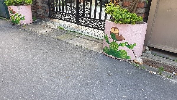 繪有可愛小鳥的盆栽受到歡迎。圖／朱哲輝攝影