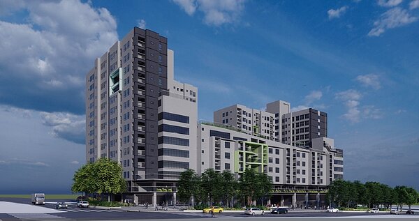 西屯區國安段社宅模擬圖。圖／台中市政府提供