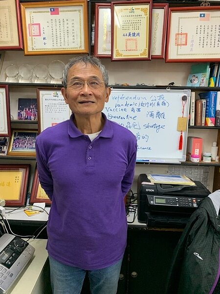 內湖區紫陽里里長謝源德熱心助人,為民服務。圖/郭思妏攝