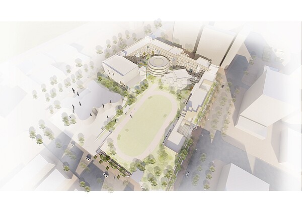嘉豐國小新建校舍規劃示意圖。圖/新竹縣政府提供