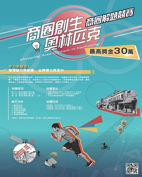 高雄辦商圈奧林匹克,最高獎金30萬元。圖/高雄市經發局提供